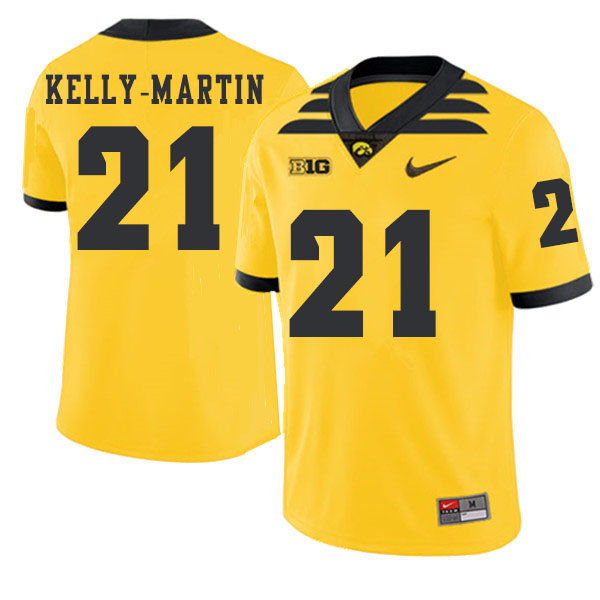 2019 Men #21 Ivory Kelly-Martin Iowa Hawkeyes College Football Alternate Jerseys Sale-Gold - Click Image to Close